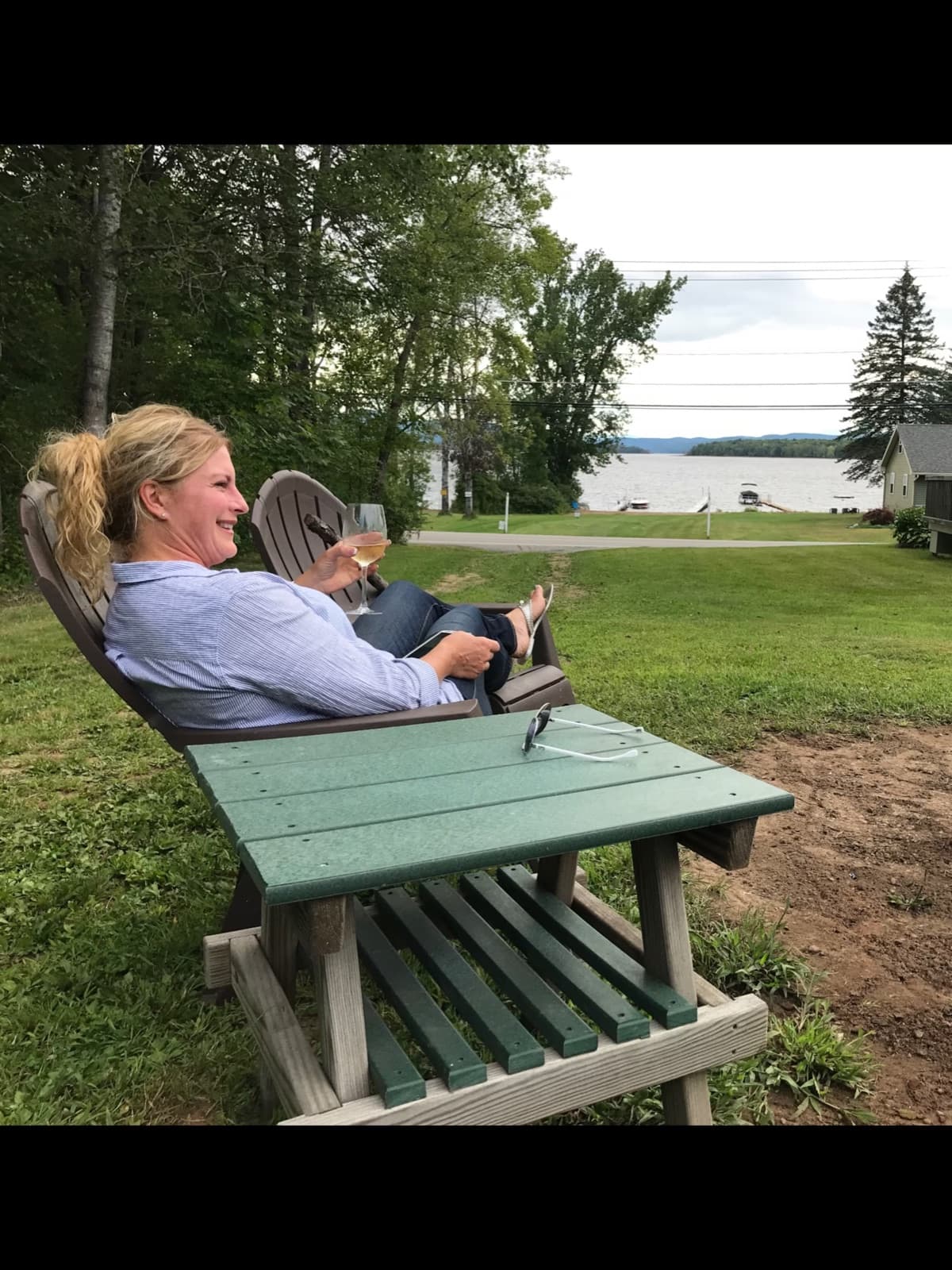 Fireside by the lake