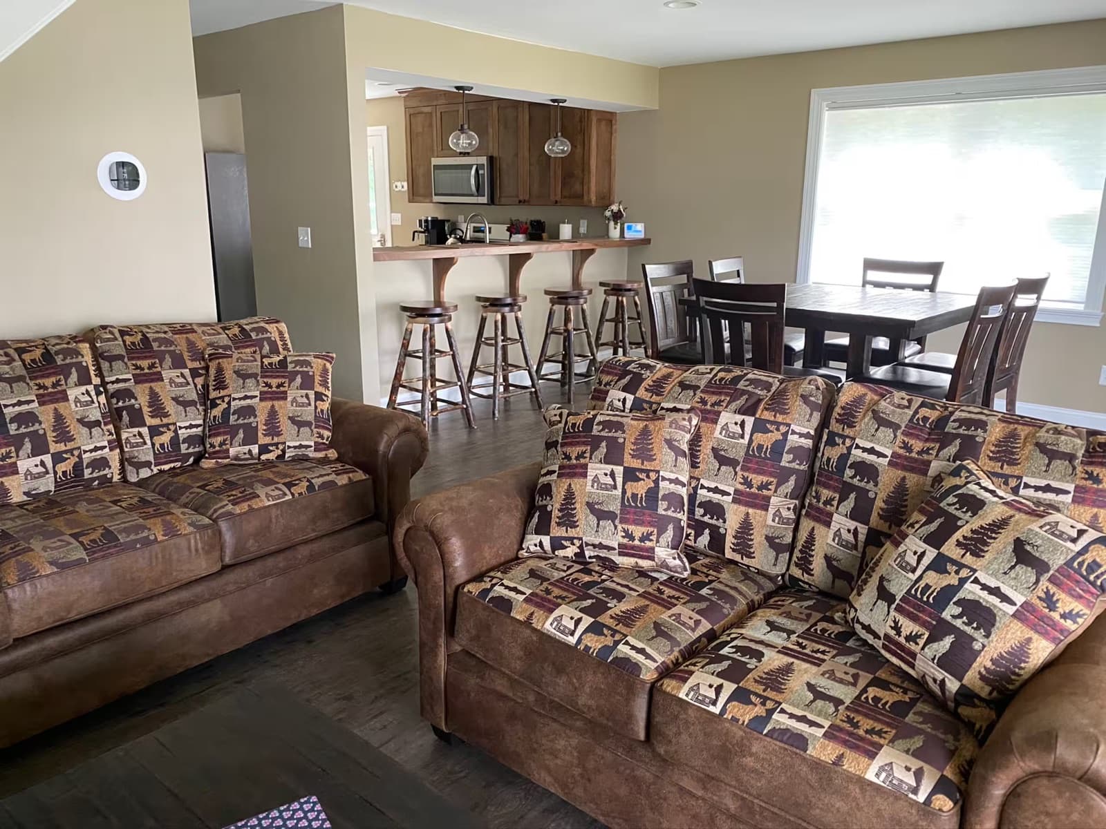 Open-concept living room and kitchen